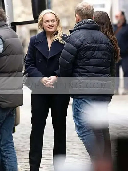 Elisabeth Moss Blue Wool Jacket