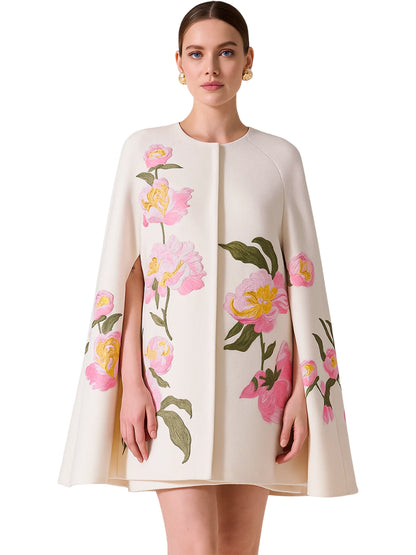 Elsbeth S02 Carrie Preston Floral Printed Cape