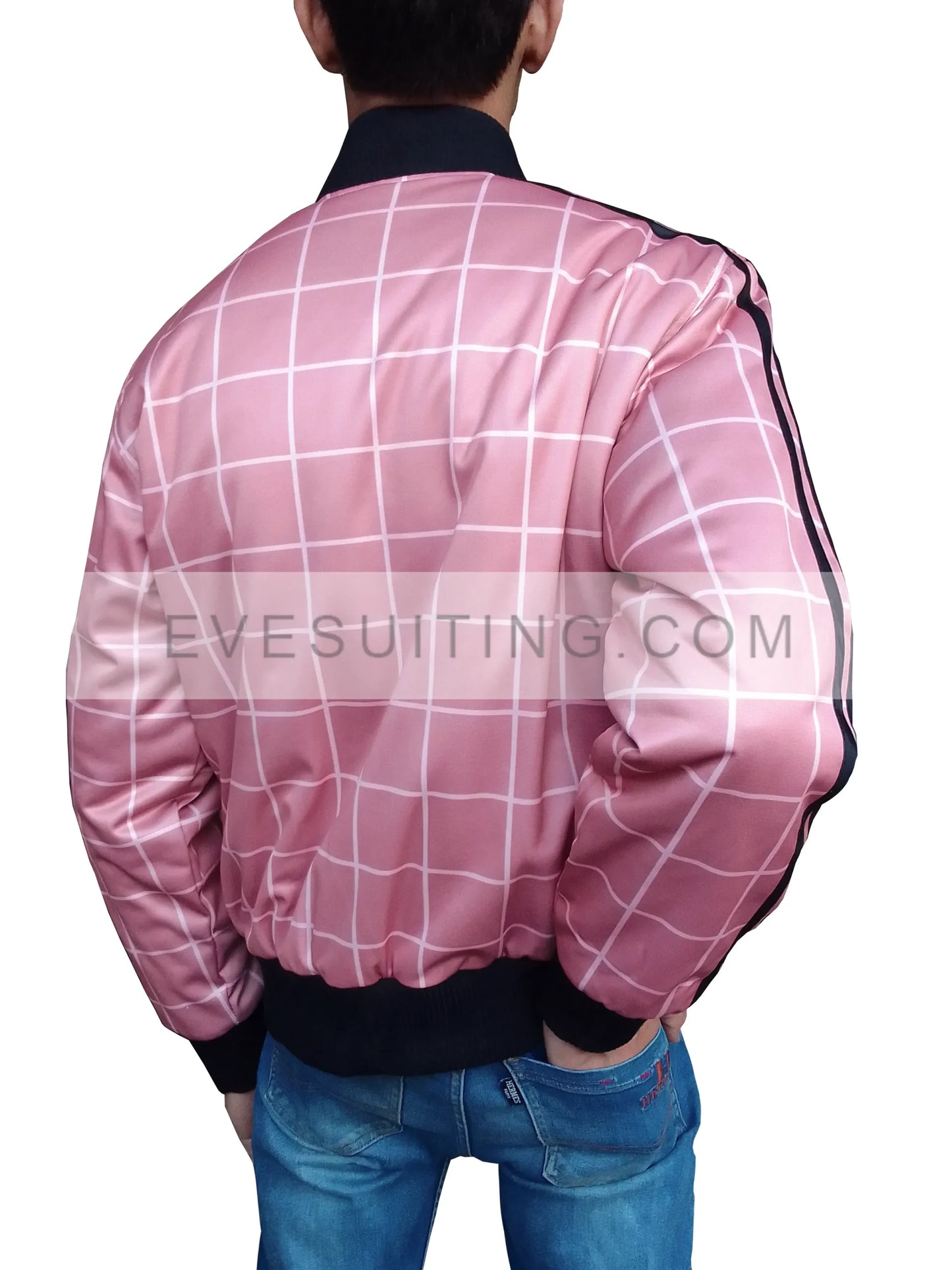 Elvis 2022 Austin Butler Pink Varsity Jacket