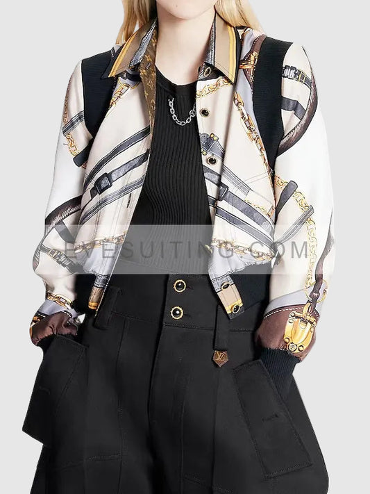 Emily Cooper Emily In Paris S03 Lily Collins Chain Belt Jacket
