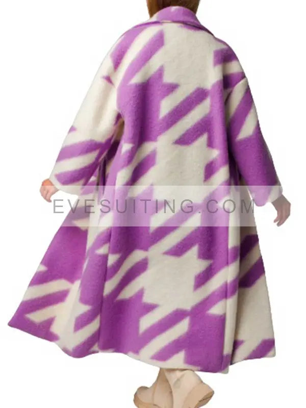 Emily Cooper TV Series Emily In Paris Purple Long Wool Coat 