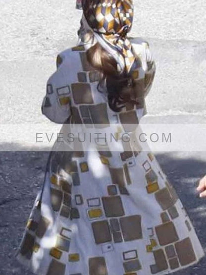 Emily Cooper Tv Series S02 Lily Collins Printed  Fleece Coat 