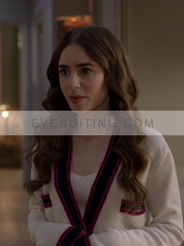 Emily In Paris Emily Cooper White Cardigan