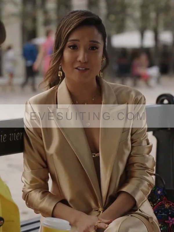 Emily In Paris Ashley Park Season 3 Golden Blazer
