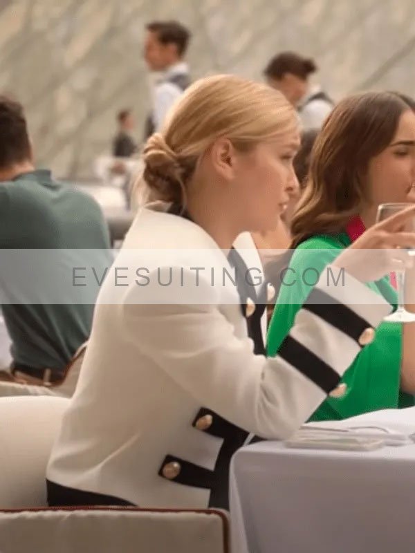 Emily In Paris Camille White And Black Jacket