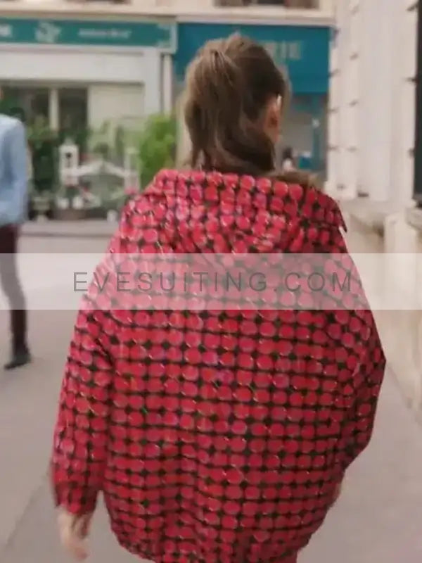 Emily In Paris Cherry Hooded Jacket