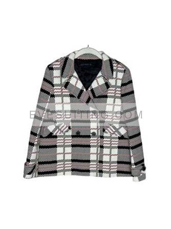 Emily In Paris S03 Lily Collins Checkered Jacket
