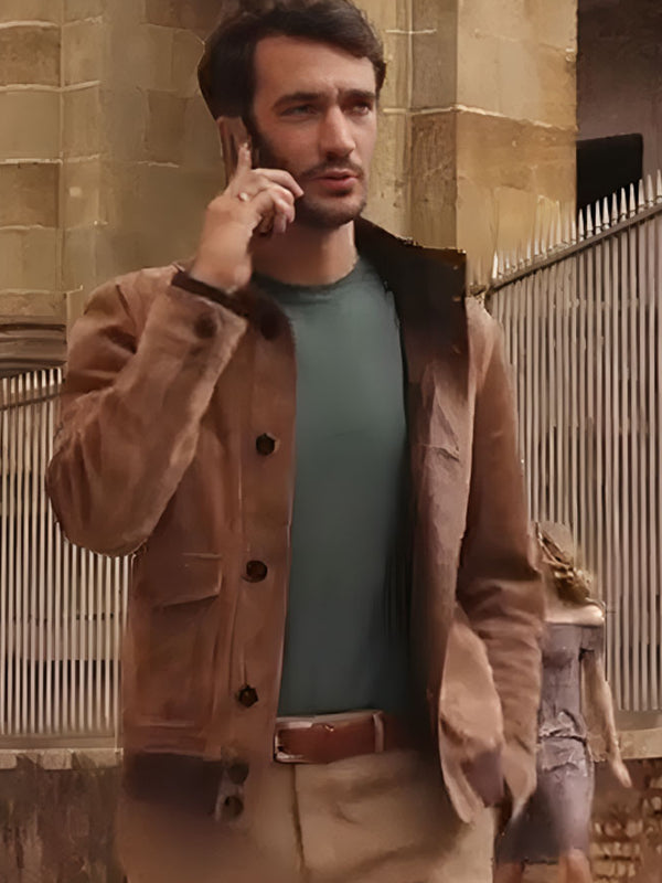 Emily In Paris S04 Eugenio Franceschini Brown Suede Jacket