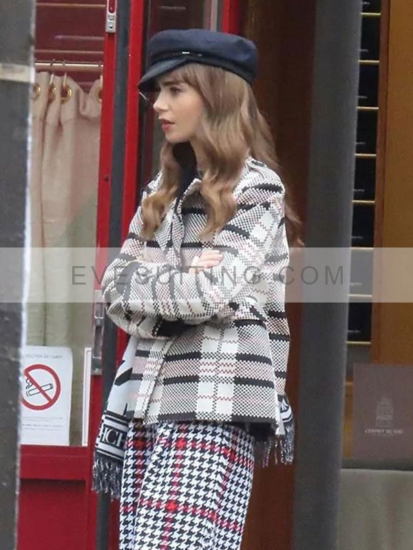 Emily In Paris Season 3 Emily Cooper Checkered Jacket