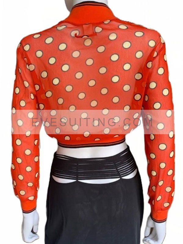 Emily In Paris Season 3 Emily Cooper Printed Red Jacket