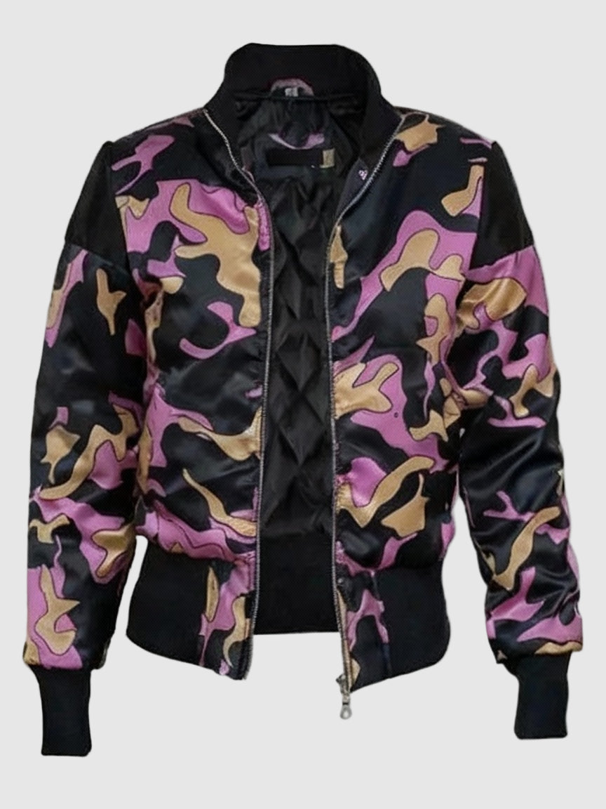 Emily In Paris Season 3 Lily Collins Purple Bomber Jacket