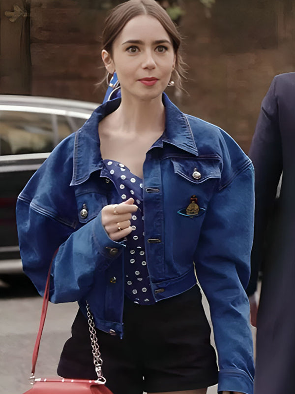 Emily In Paris Season 4 Lily Collins Denim Jacket
