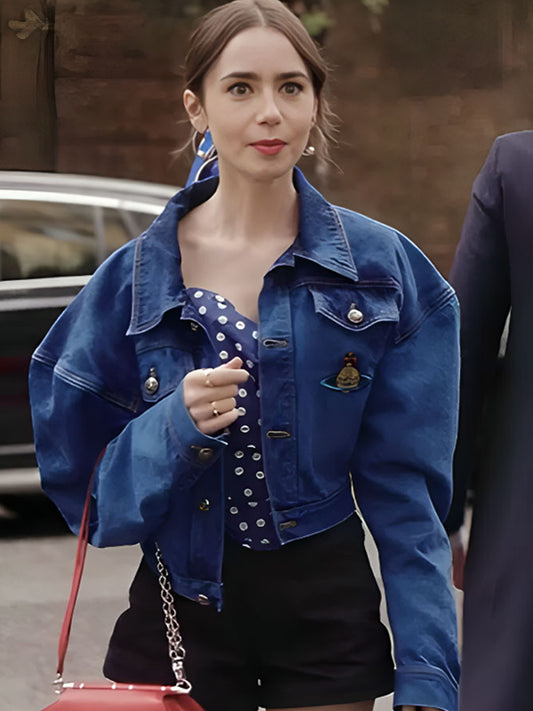 Emily In Paris Season 4 Lily Collins Denim Jacket