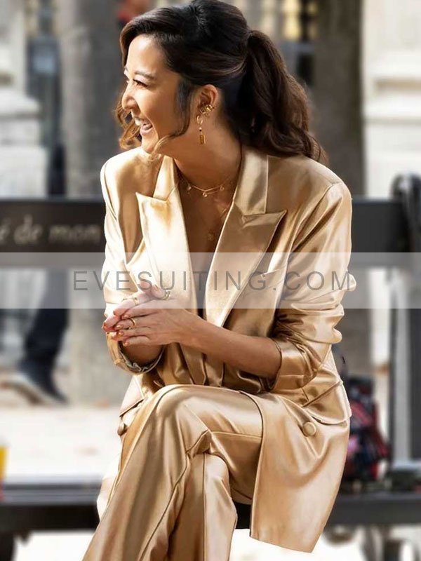 Emily In Paris TV Series Ashley Park Season 3 Mindy Chen Golden Blazer