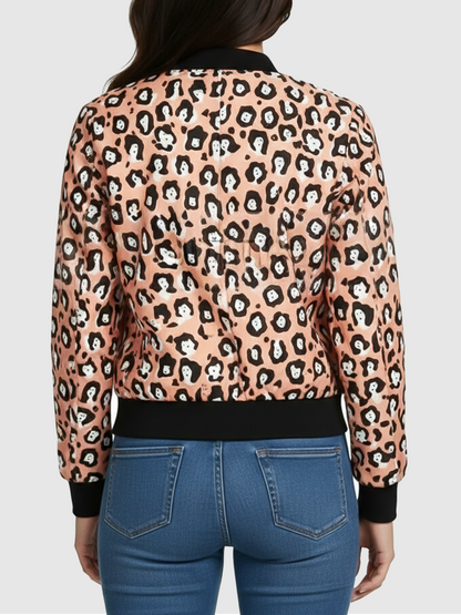 Emily Cooper Lady Leopard Bomber Jacket