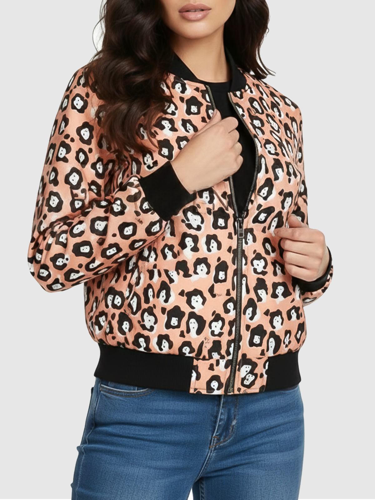 Emily In Paris Emily Cooper Leopard Bomber Jacket