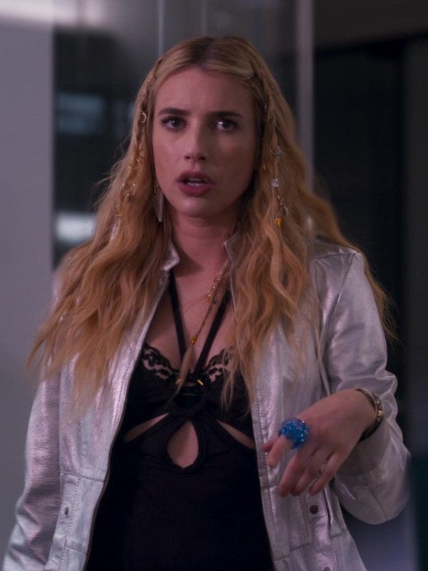 Emma Roberts Silver Jacket