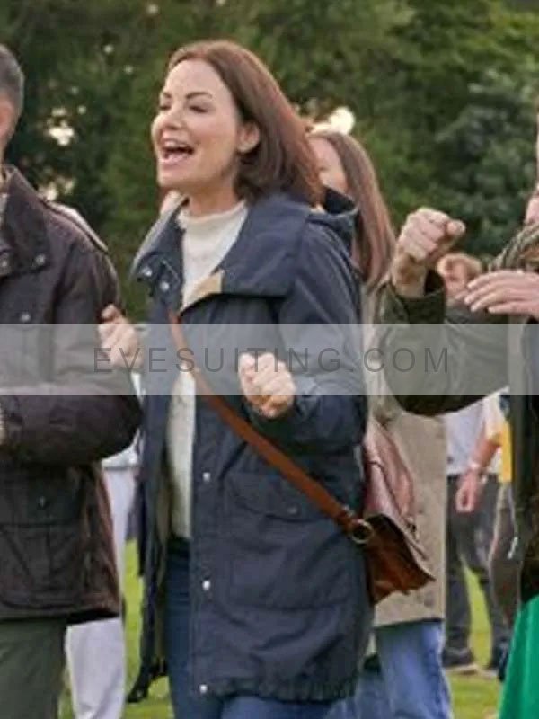 Erica Durance Blue Jacket