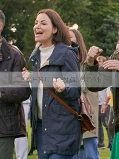 Erica Durance Blue Jacket