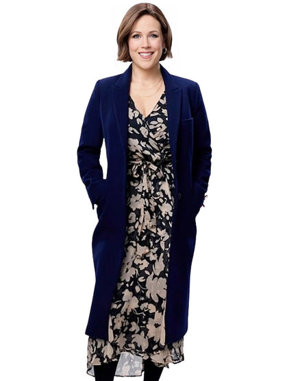 Erin Krakow Santa Tell Me 2024 Blue Coat