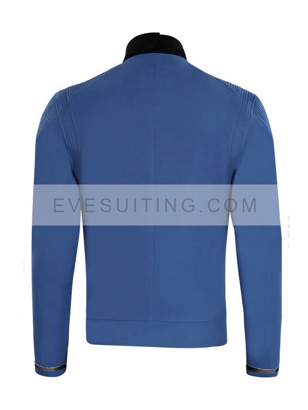 Ethan Peck TV Series Star Trek Strange New Worlds Spock Blue Jacket