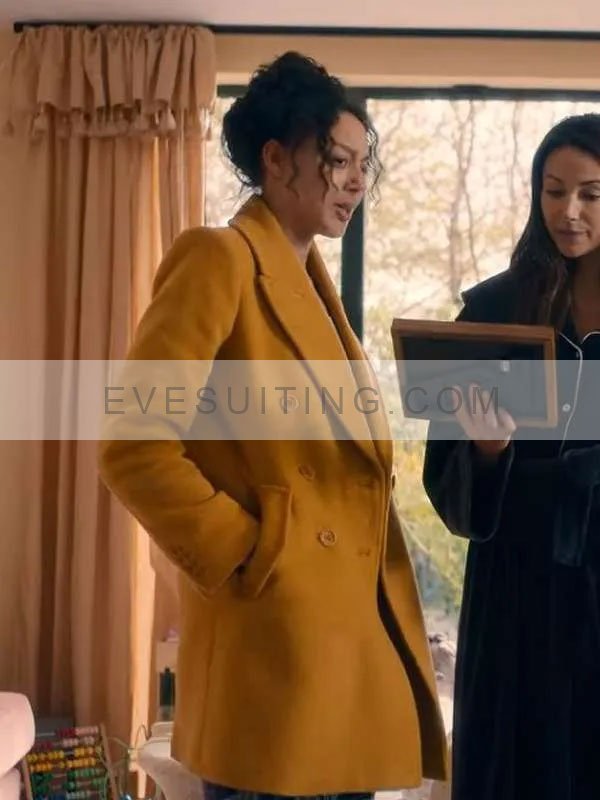 Eva Finn Fool Me Once 2024 Yellow Wool Coat