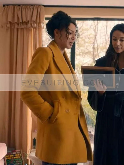 Eva Finn Fool Me Once 2024 Yellow Wool Coat