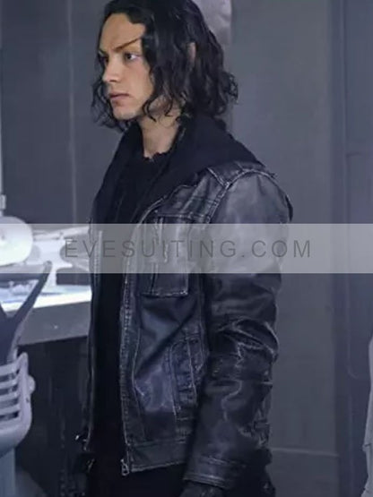 Evan Evagora Star Trek Picard S02 Elnor Black Leather Jacket