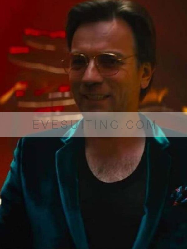 Ewan McGregor Roman Sionis Black Mask Green Velvet Blazer Coat