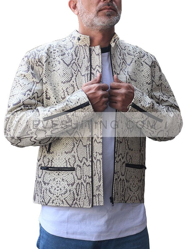 Fast X 2023 Dante Snakeskin Leather Biker Jacket