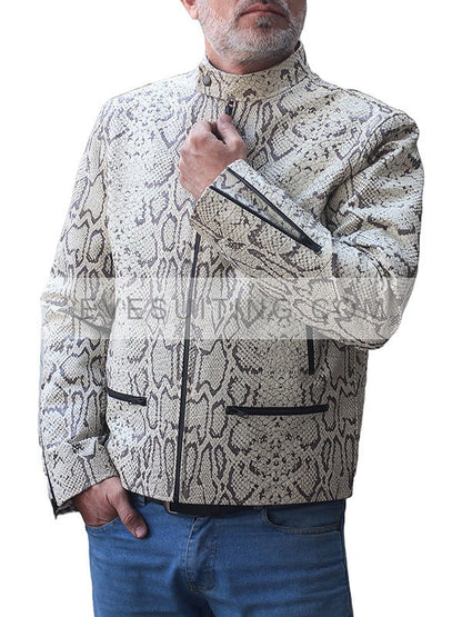 Fast X 2023 Jason Momoa Dante Snakeskin Leather Biker Jacket