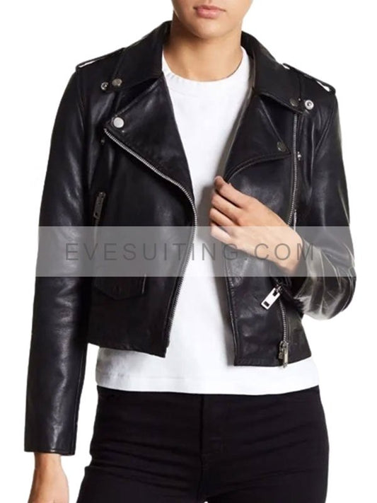 Fast X Brie Larson Leather Black Jacket