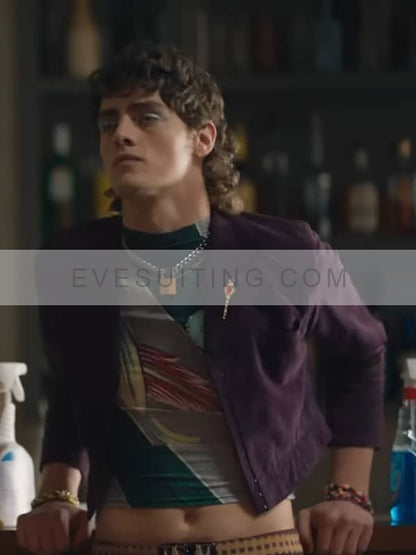 Fin Argus Queer As Folk 2022 Mingus Cropped Purple Jacket