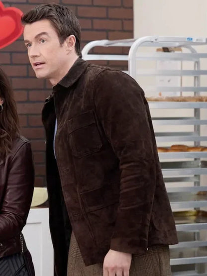 Finn An Unexpected Valentine Robert Buckley Brown Suede Leather Jacket