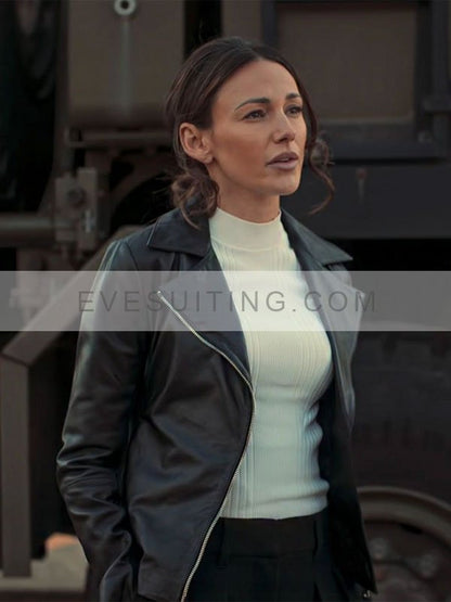 Fool Me Once 2024 Maya Stern Leather Biker Jacket