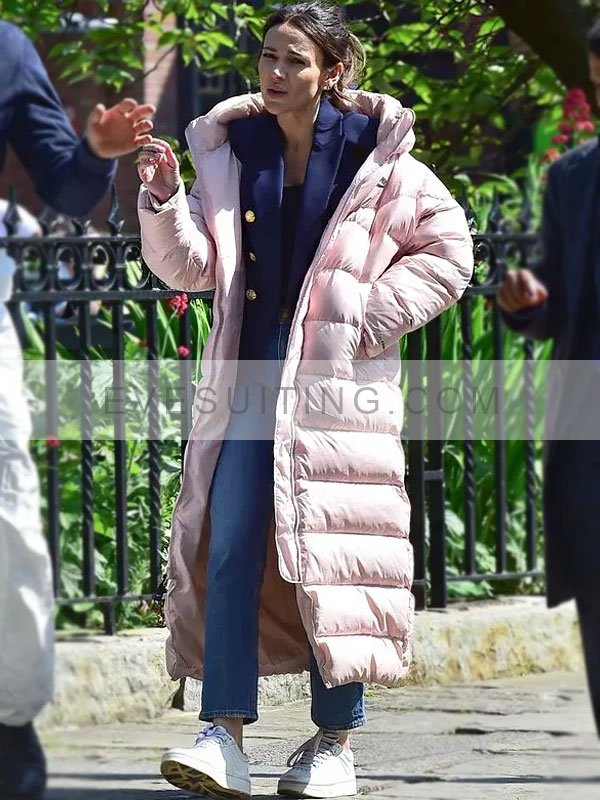 Fool Me Once 2024 Maya Stern Pink Puffer Coat