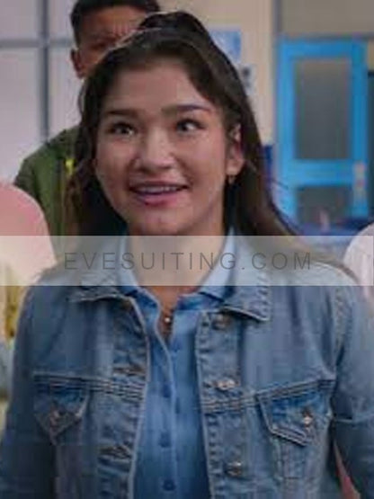 Frankie McNellis Film 13 The Musical Lucy Hallman Denim Blue Jacket