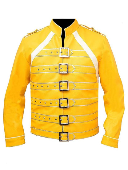 Freddie Mercury Yellow Leather Jacket