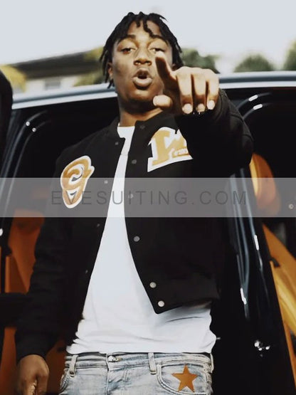 Rapper Fredo Bang 4’s up Varsity Jacket