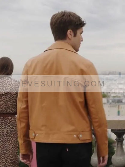 Gabriel S03 Emily in Paris Leather Tan Brown Jacket