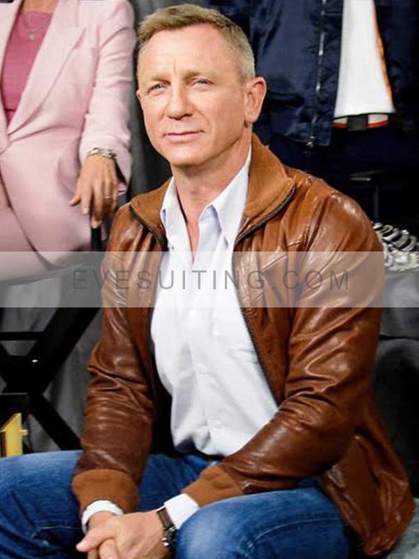 Glass Onion A Knives Out Mystery Benoit Blanc Leather Brown Jacket