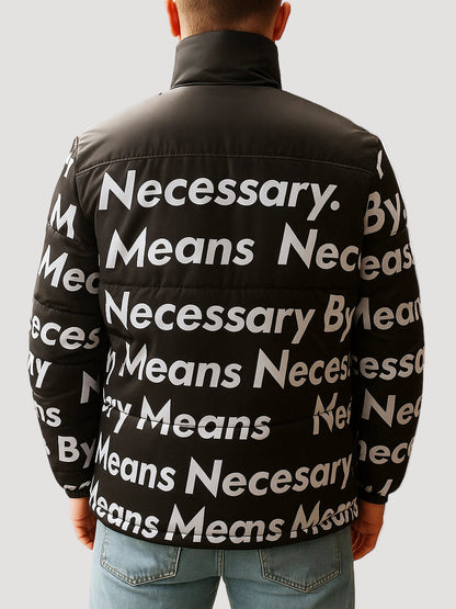 Goku Drip Dragon Ball Z puffer jacket with anime-inspired text print