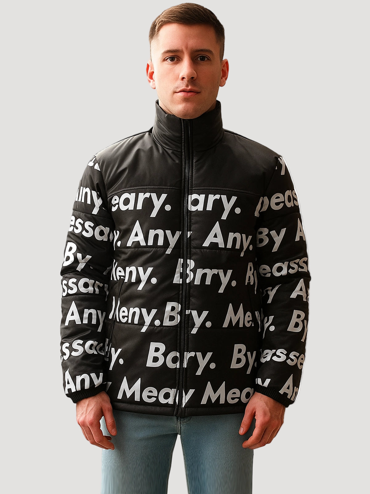 Goku Drip black puffer jacket