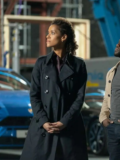 Gugu Mbatha-Raw Lift 2024 Black Long Coat