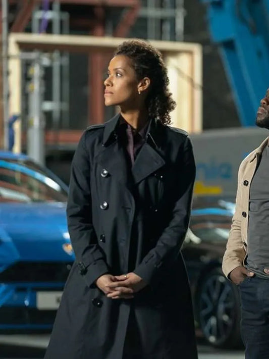 Gugu Mbatha-Raw Lift 2024 Black Long Coat