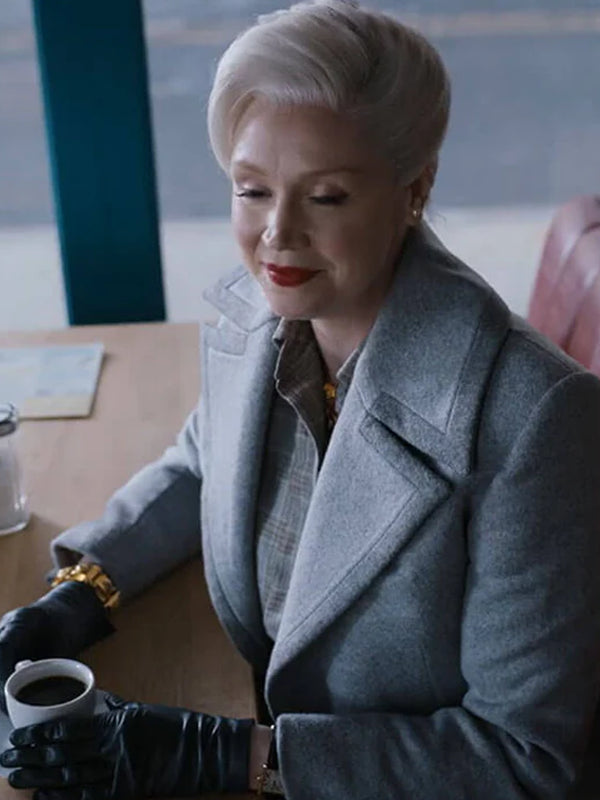 Gwendoline Christie Grey Coat