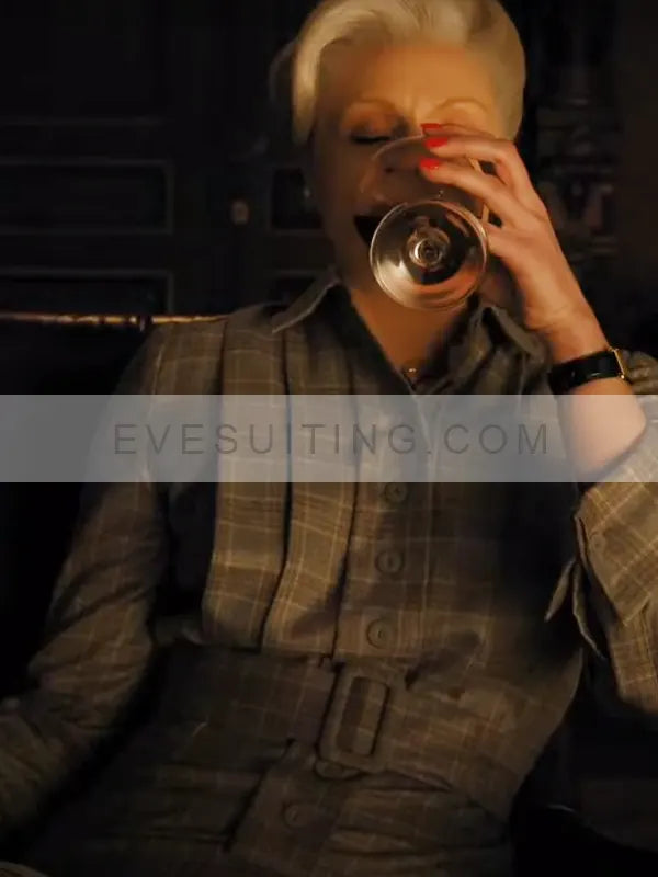 Gwendoline Christie Wednesday Checked Dress