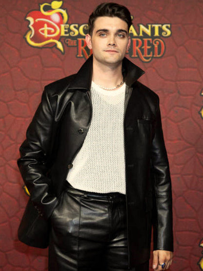 Hades Descendants The Rise Of Red Premiere Event 2024 Anthony Pyatt Black Leather Jacket