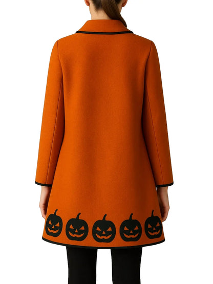 Halloween Pumpkin Orange Coat