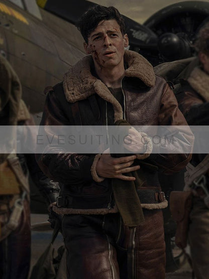 Harry Crosby Masters of the Air 2024 Shearling Jacket